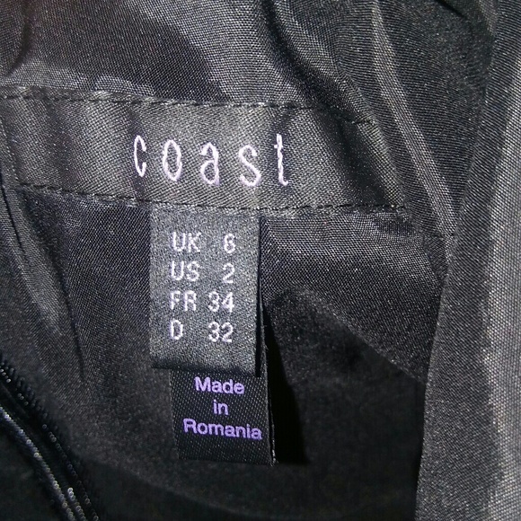 Coast Women's Beige and Black Fitted Lined Dress - Picture 6 of 8